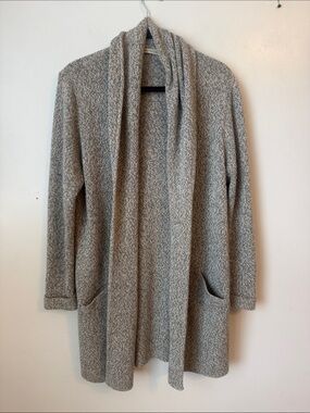 Simply Natural Alpaca Open Front Cardigan Oversize Peruvian Pockets One Size